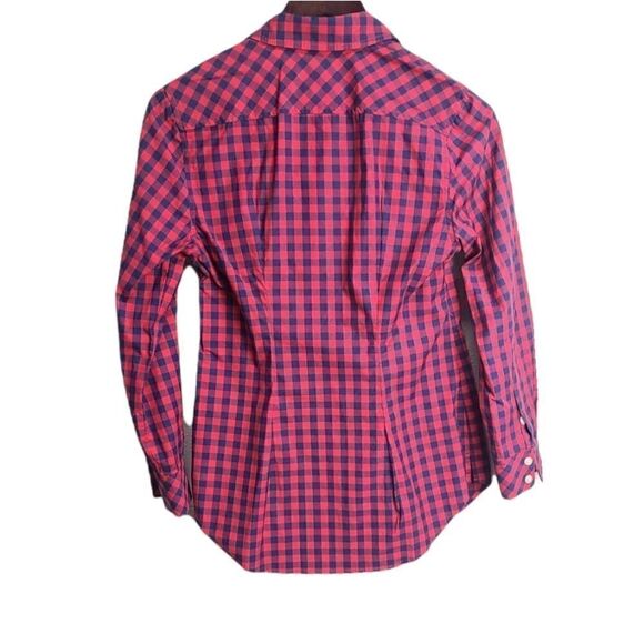Vineyard Women's Classic Plaid Long Sleep Casual Button‎ Down Shirt Size 0 - Picture 2 of 4